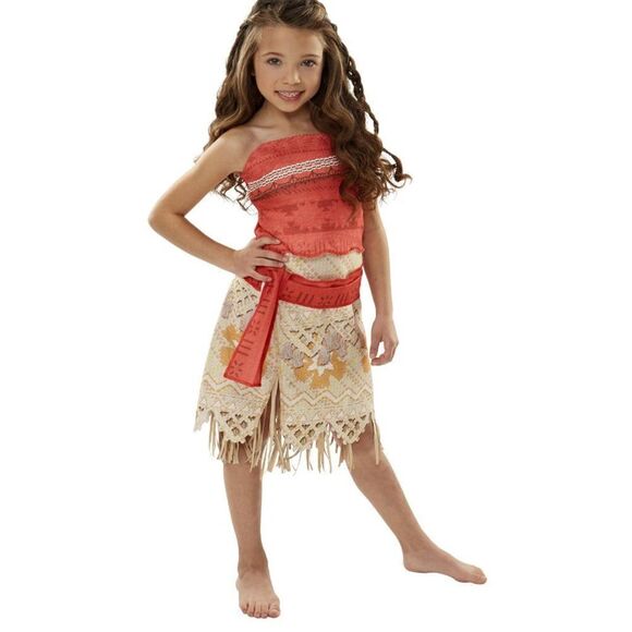 NEW Disney Moana Girls Adventure Outfit  Size 4-6X Costume Halloween - Picture 1 of 7